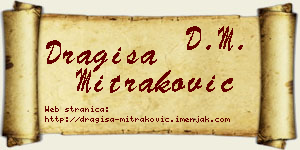 Dragiša Mitraković vizit kartica